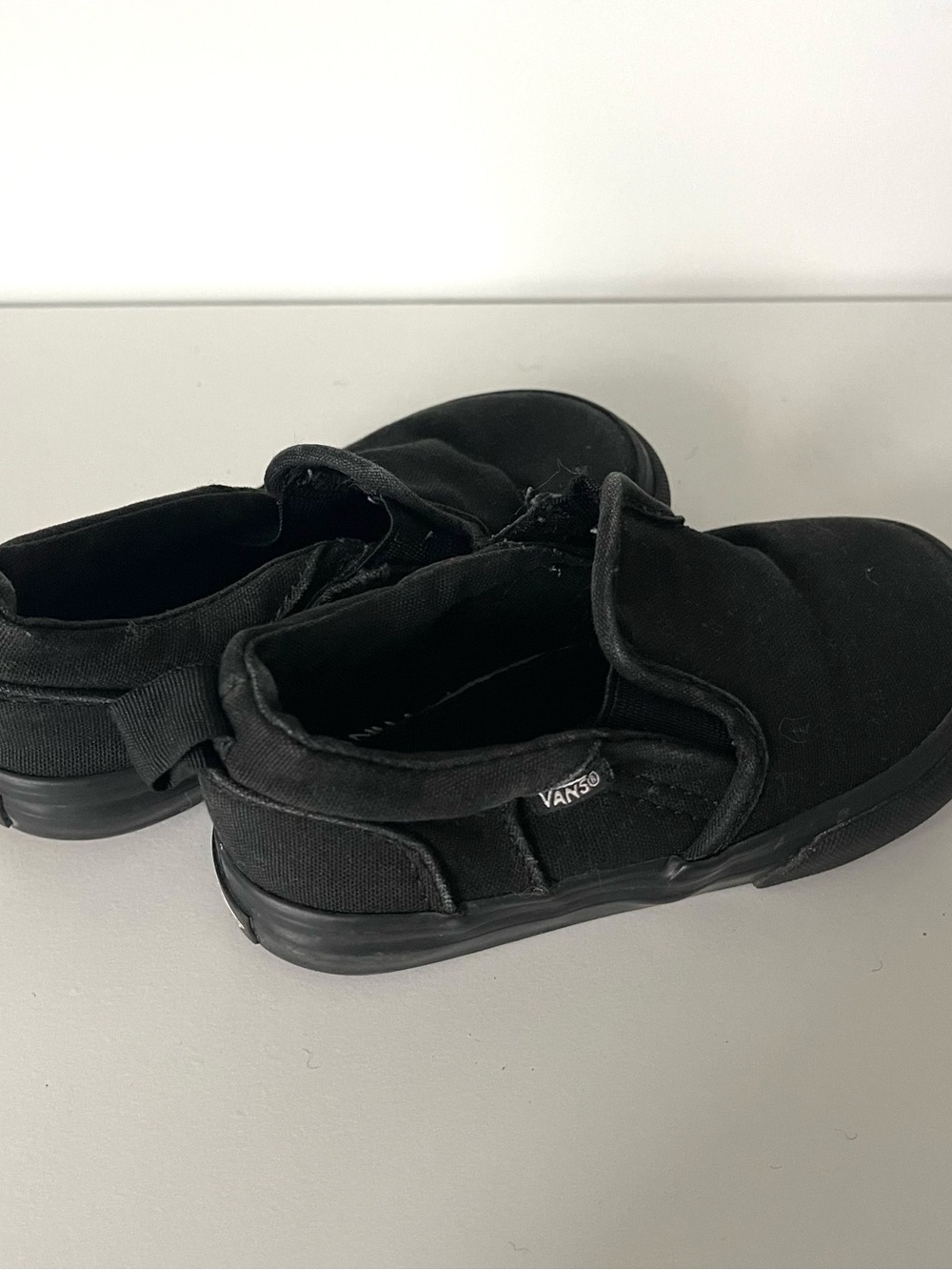 Vans Toddler Black Slip-On Sneakers